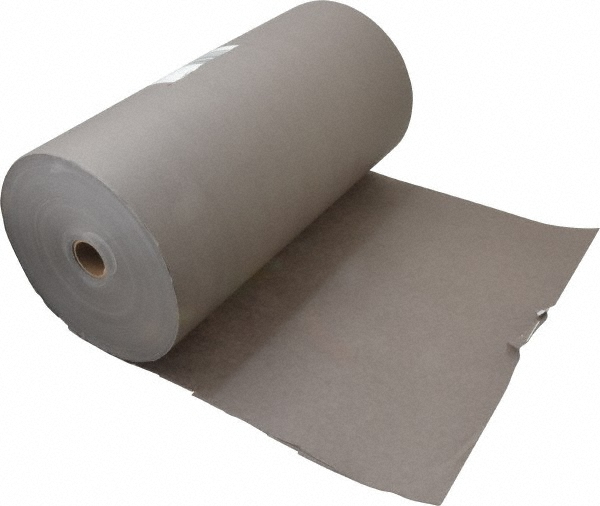 Masking Paper: 12" Wide, 33.3 yd Long, 2.8 mil Thick, Gray - Paper, 27 lb/in Tensile Strength
