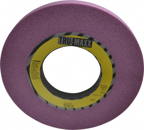 Tru-Maxx 66253255593 Surface Grinding Wheel: 12" Dia, 1" Thick, 5" Hole, 46 Grit, I Hardness Image