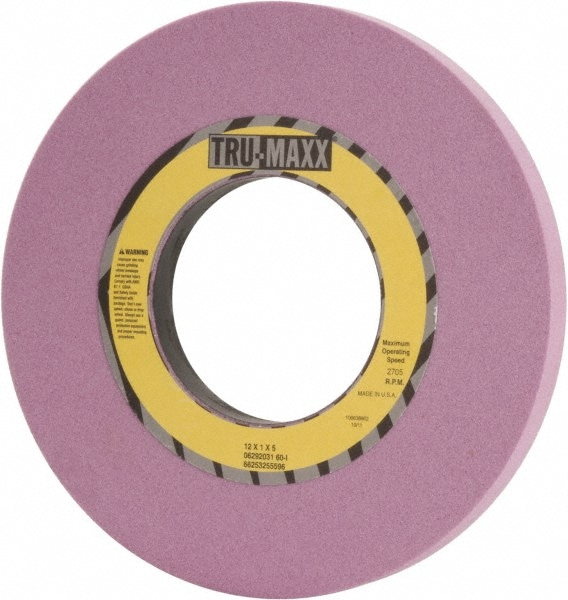 Tru-Maxx 66253255596 Surface Grinding Wheel: 12" Dia, 1" Thick, 5" Hole, 60 Grit, I Hardness Image