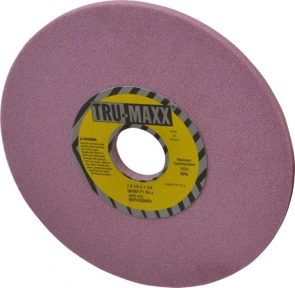 Tru-Maxx 66253255636 Surface Grinding Wheel: 7" Dia, 1/4" Thick, 1-1/4" Hole, 60 Grit, J Hardness Image