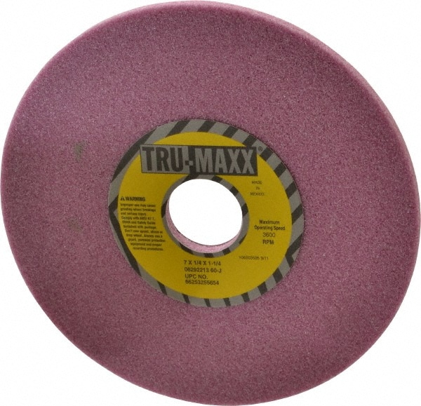 Tru-Maxx 66253255654 Surface Grinding Wheel: 7" Dia, 1/4" Thick, 1-1/4" Hole, 46 Grit, I Hardness Image