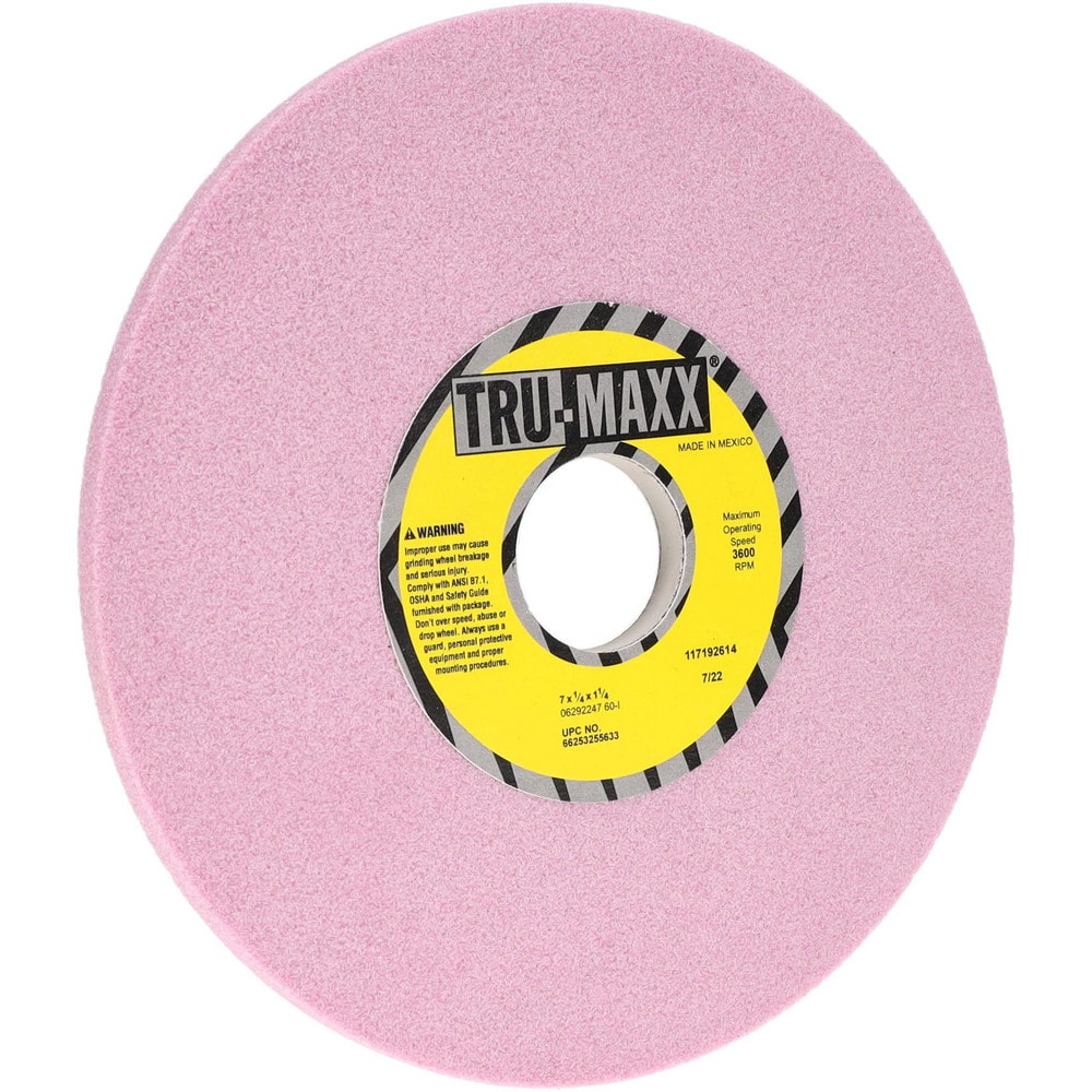 Tru-Maxx 66253255633 Surface Grinding Wheel: 7" Dia, 1/4" Thick, 1-1/4" Hole, 60 Grit, I Hardness Image