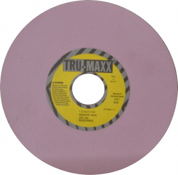 Tru-Maxx 66253255652 Surface Grinding Wheel: 7" Dia, 1/4" Thick, 1-1/4" Hole, 150 Grit, K Hardness Image