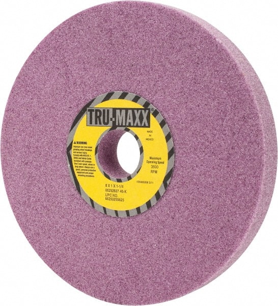 Tru-Maxx 66253255625 Surface Grinding Wheel: 8" Dia, 1" Thick, 1-1/4" Hole, 46 Grit, K Hardness 