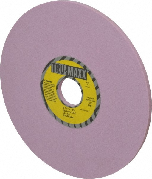 Tru-Maxx 66253255606 Surface Grinding Wheel: 8" Dia, 1/4" Thick, 1-1/4" Hole, 100 Grit, K Hardness Image