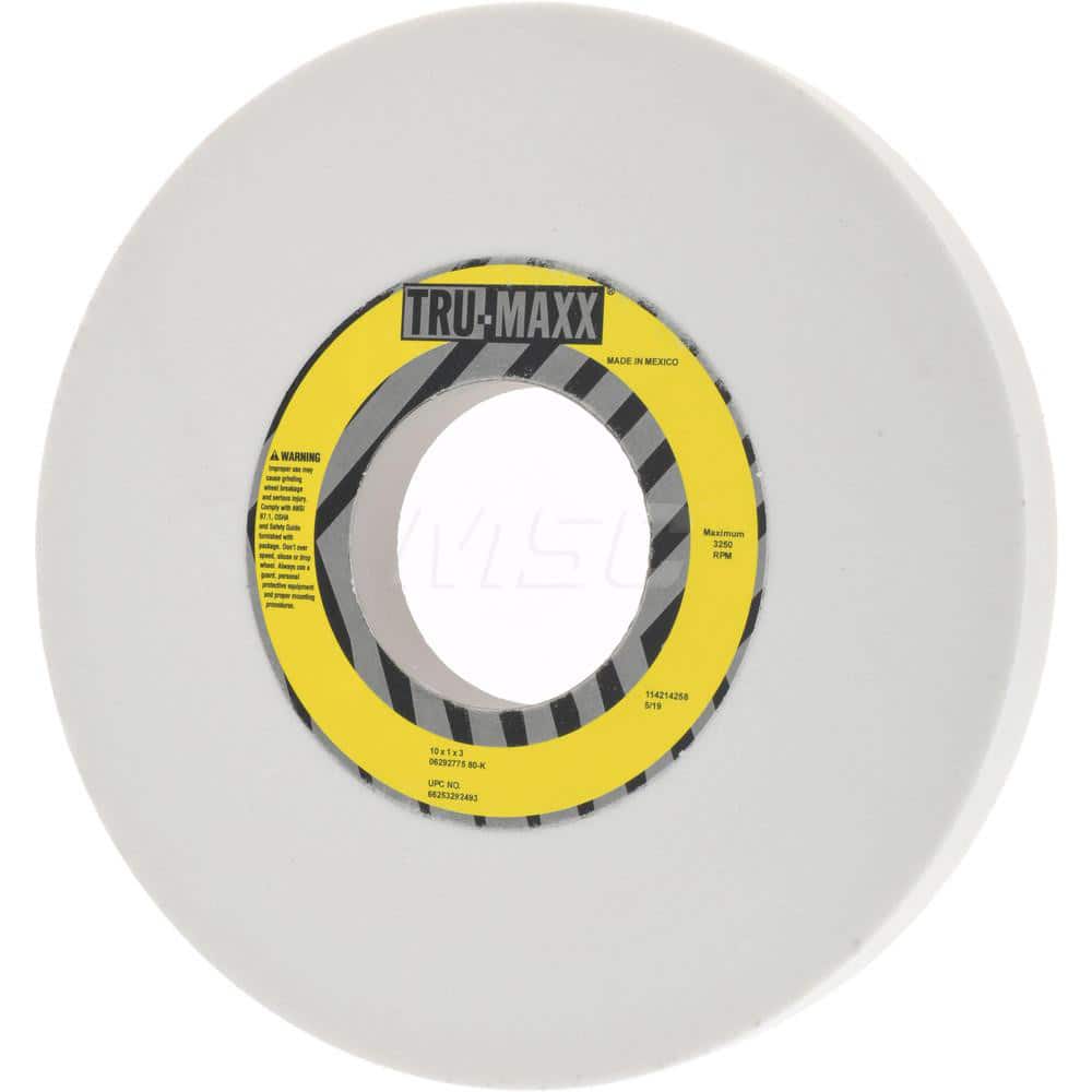 Tru-Maxx 66253292493 Surface Grinding Wheel: 10" Dia, 1" Thick, 3" Hole, 80 Grit, K Hardness 