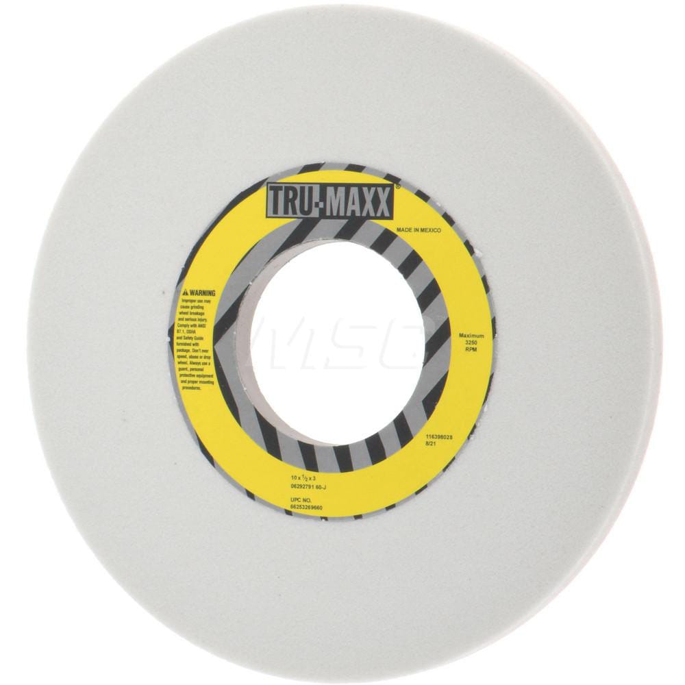 Tru-Maxx 66253269660 Surface Grinding Wheel: 10" Dia, 1/2" Thick, 3" Hole, 60 Grit, J Hardness Image