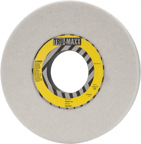 Tru-Maxx 66253269671 Surface Grinding Wheel: 10" Dia, 1" Thick, 3" Hole, 46 Grit, J Hardness 