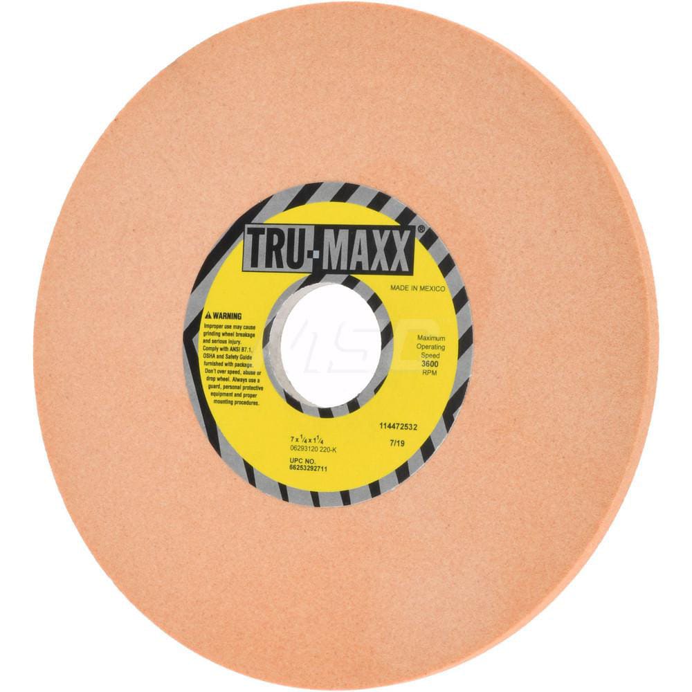 Tru-Maxx 66253292711 Surface Grinding Wheel: 7" Dia, 1/4" Thick, 1-1/4" Hole, 220 Grit, K Hardness Image