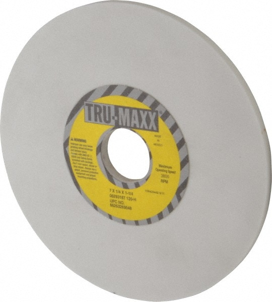 Tru-Maxx 66253269546 Surface Grinding Wheel: 7" Dia, 1/4" Thick, 1-1/4" Hole, 120 Grit, H Hardness Image