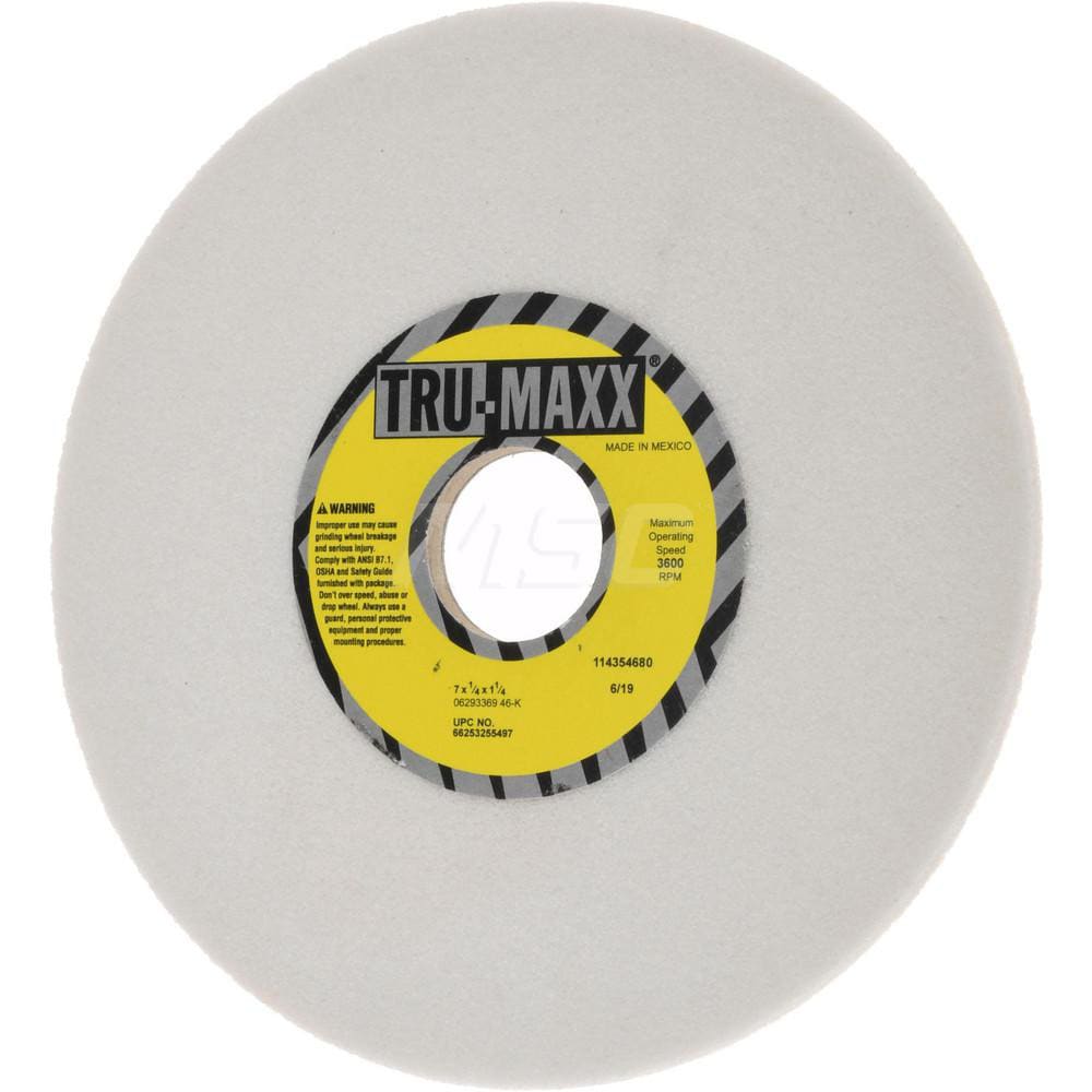 Tru-Maxx 66253255497 Surface Grinding Wheel: 7" Dia, 1/4" Thick, 1-1/4" Hole, 46 Grit, K Hardness Image