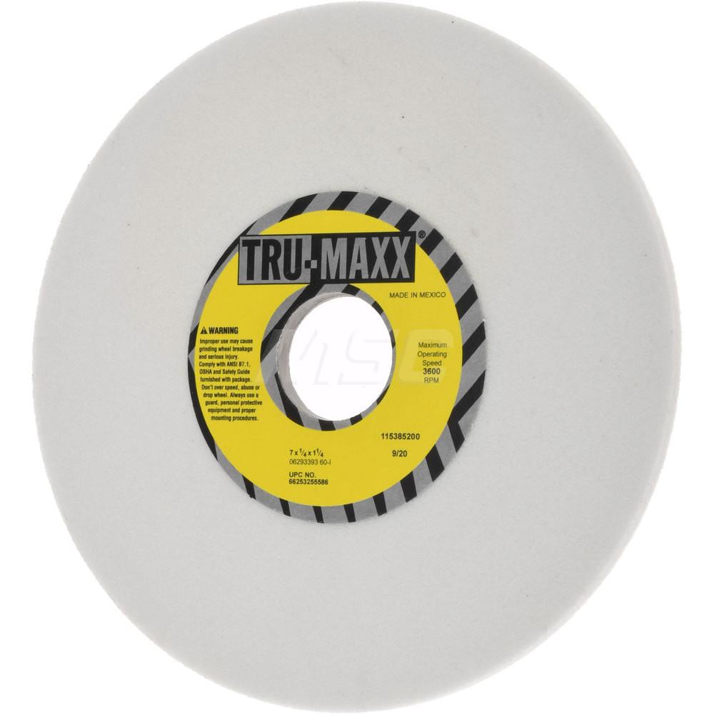 Tru-Maxx 66253255586 Surface Grinding Wheel: 7" Dia, 1/4" Thick, 1-1/4" Hole, 60 Grit, I Hardness Image