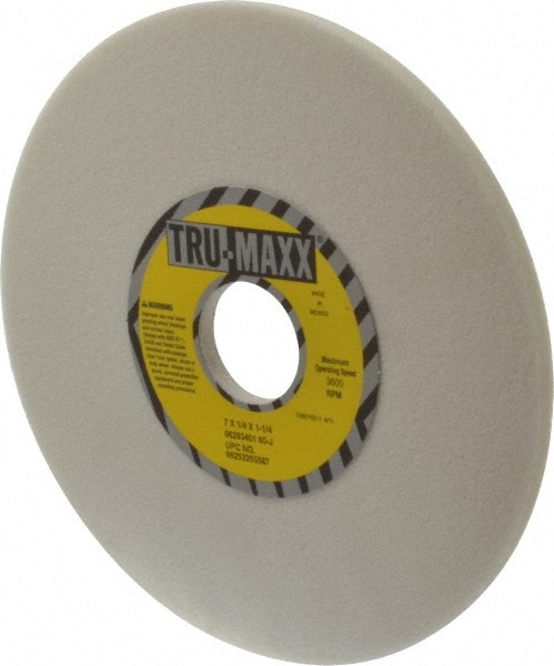 Tru-Maxx 66253255587 Surface Grinding Wheel: 7" Dia, 1/4" Thick, 1-1/4" Hole, 60 Grit, J Hardness Image