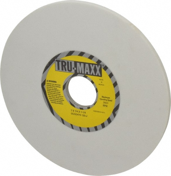 Tru-Maxx 66253255485 Surface Grinding Wheel: 7" Dia, 1/4" Thick, 1-1/4" Hole, 120 Grit, J Hardness Image