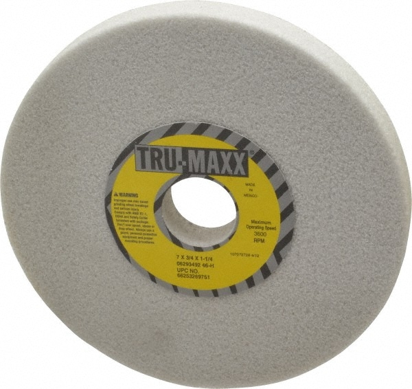 Tru-Maxx 66253269751 Surface Grinding Wheel: 7" Dia, 3/4" Thick, 1-1/4" Hole, 46 Grit, H Hardness Image