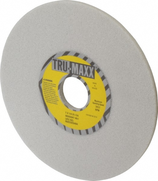 Tru-Maxx 66253255494 Surface Grinding Wheel: 7" Dia, 1/4" Thick, 1-1/4" Hole, 46 Grit, I Hardness Image