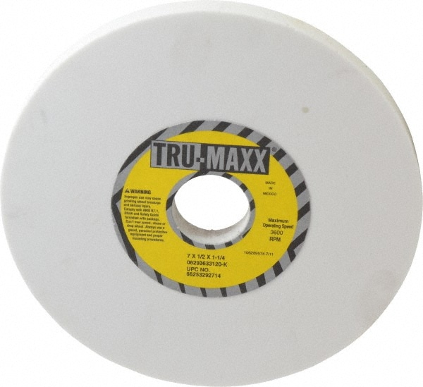 Tru-Maxx 66253292714 Surface Grinding Wheel: 7" Dia, 1/2" Thick, 1-1/4" Hole, 120 Grit, K Hardness Image