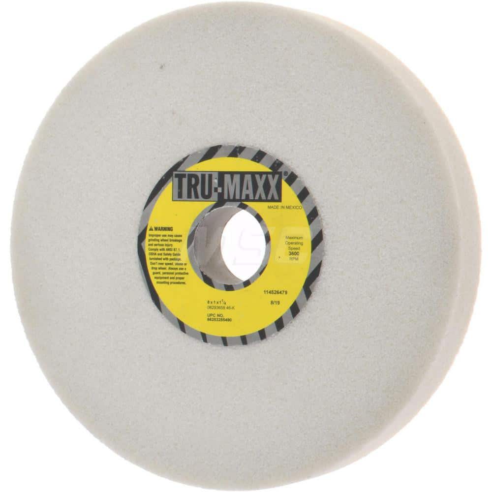 Tru-Maxx 66253255490 Surface Grinding Wheel: 8" Dia, 1" Thick, 1-1/4" Hole, 46 Grit, K Hardness 