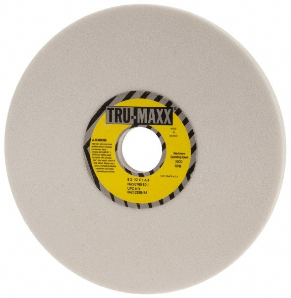 Tru-Maxx 66253255465 Surface Grinding Wheel: 8" Dia, 1/2" Thick, 1-1/4" Hole, 60 Grit, I Hardness Image