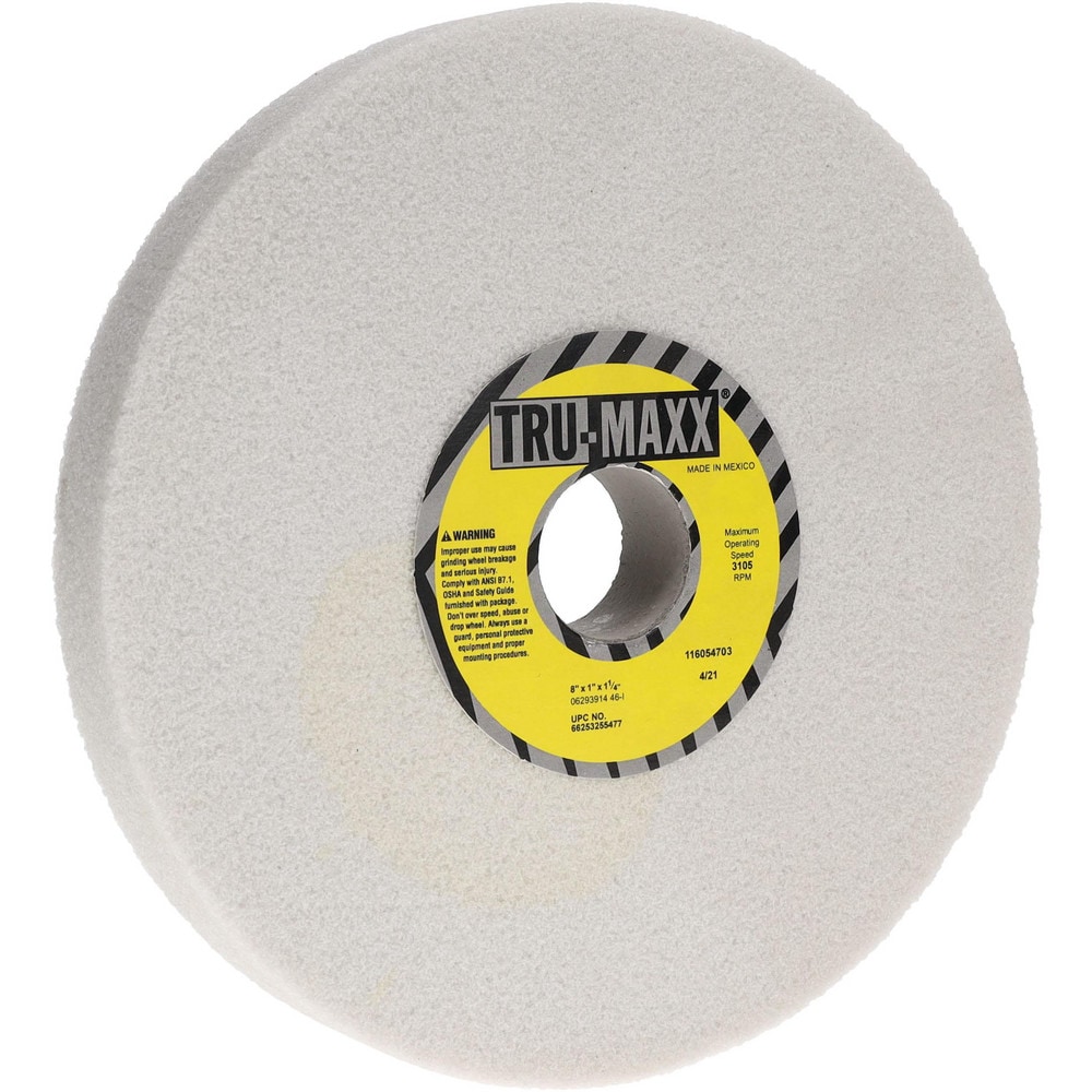 Tru-Maxx 66253255477 Surface Grinding Wheel: 8" Dia, 1" Thick, 1-1/4" Hole, 46 Grit, I Hardness Image