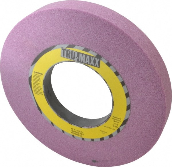 Tru-Maxx 66253269539 Surface Grinding Wheel: 12" Dia, 1-1/2" Thick, 5" Hole, 46 Grit, J Hardness 