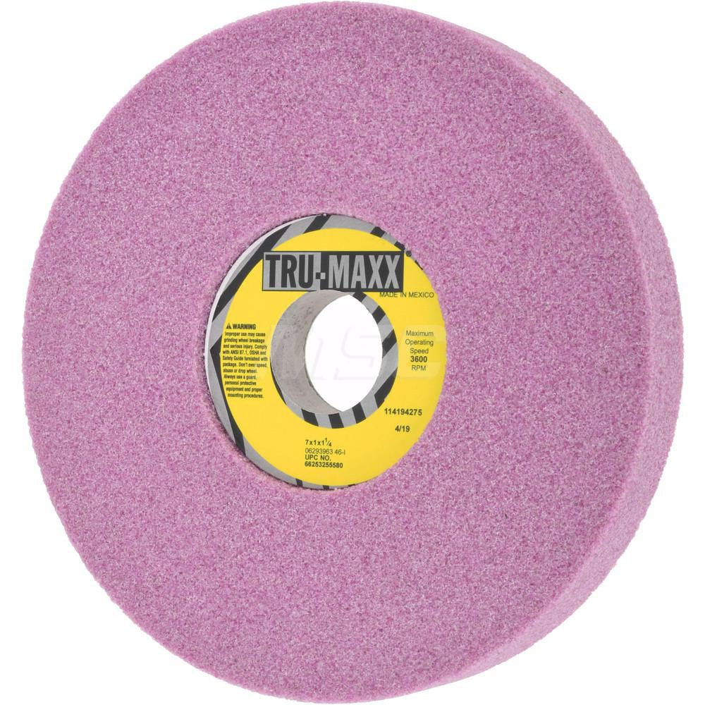 Tru-Maxx 66253255580 Surface Grinding Wheel: 7" Dia, 1" Thick, 1-1/4" Hole, 46 Grit, I Hardness Image