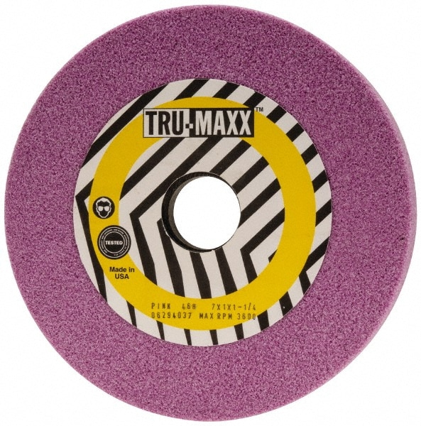 Tru-Maxx 66243496725 Surface Grinding Wheel: 7" Dia, 1" Thick, 1-1/4" Hole, 46 Grit, H Hardness Image