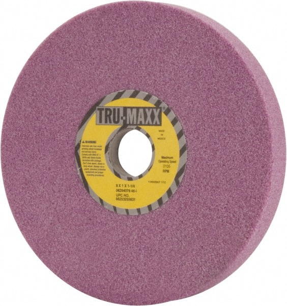 Tru-Maxx 66253255631 Surface Grinding Wheel: 8" Dia, 1" Thick, 1-1/4" Hole, 46 Grit, I Hardness Image