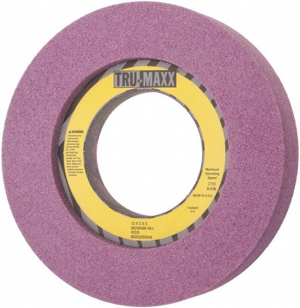 Tru-Maxx 66253269544 Surface Grinding Wheel: 12" Dia, 2" Thick, 5" Hole, 46 Grit, I Hardness Image