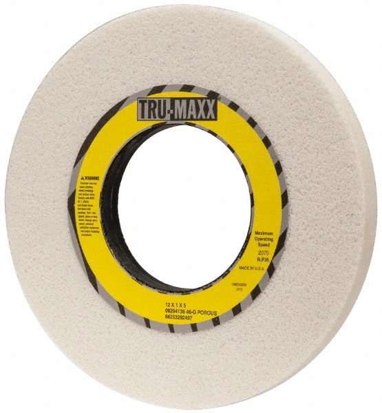 Tru-Maxx 66253292497 Surface Grinding Wheel: 12" Dia, 1" Thick, 5" Hole, 46 Grit, G Hardness 