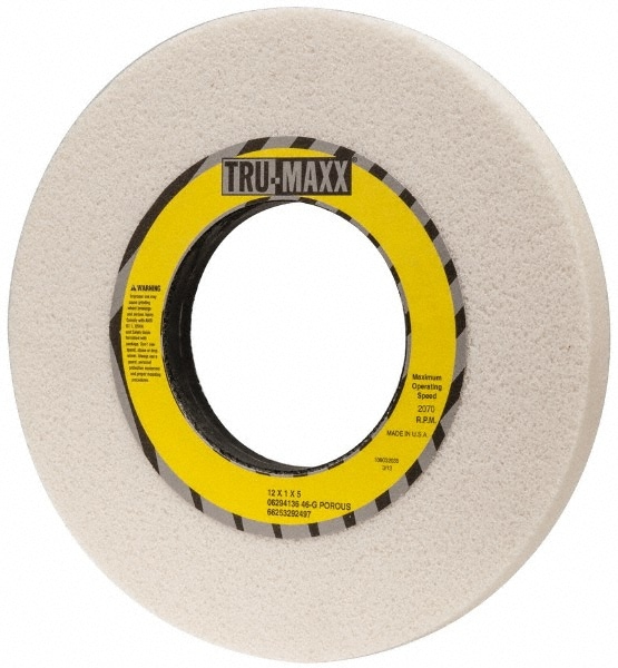 Tru-Maxx 66253292497 Surface Grinding Wheel: 12" Dia, 1" Thick, 5" Hole, 46 Grit, G Hardness Image