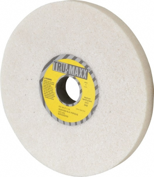 Tru-Maxx 66253292492 Surface Grinding Wheel: 8" Dia, 3/4" Thick, 1-1/4" Hole, 46 Grit, K Hardness Image