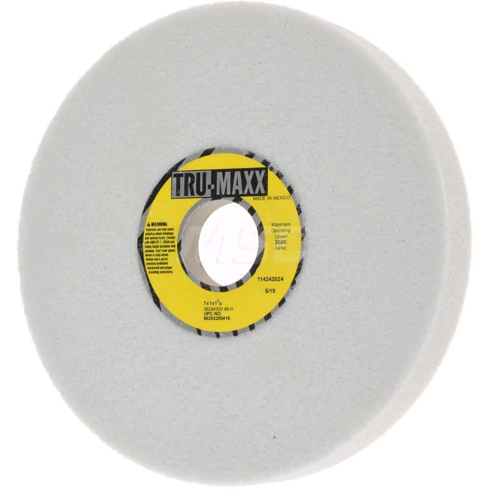 Tru-Maxx 66253255419 Surface Grinding Wheel: 7" Dia, 1" Thick, 1-1/4" Hole, 46 Grit, H Hardness 