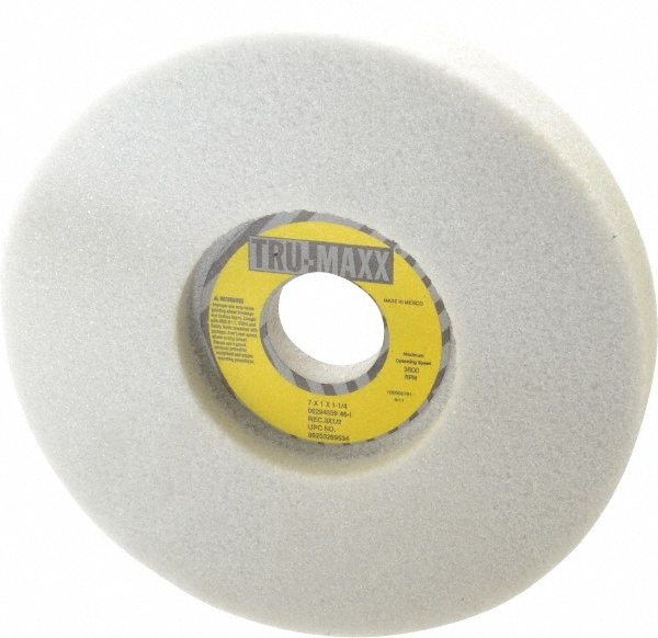 Tru-Maxx 66253269534 Surface Grinding Wheel: 7" Dia, 1" Thick, 1-1/4" Hole, 46 Grit, I Hardness Image