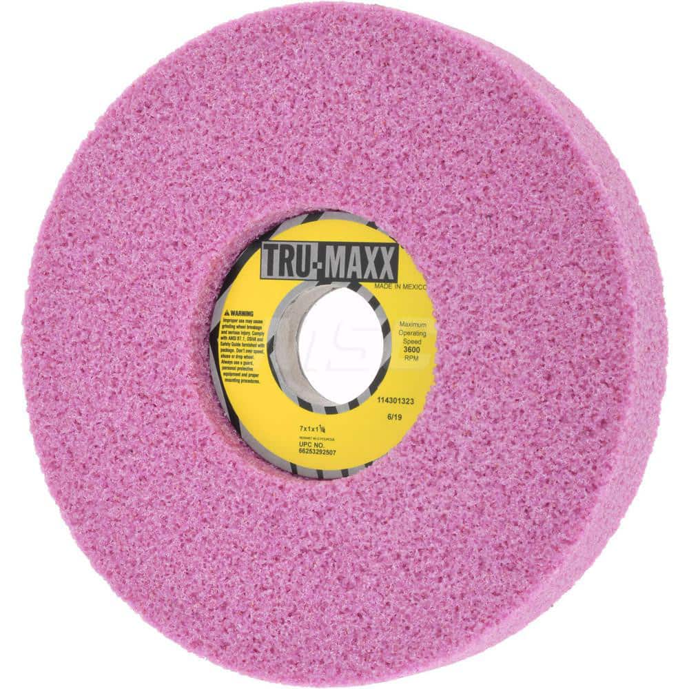 Tru-Maxx 66253292507 Surface Grinding Wheel: 7" Dia, 1" Thick, 1-1/4" Hole, 46 Grit, G Hardness 