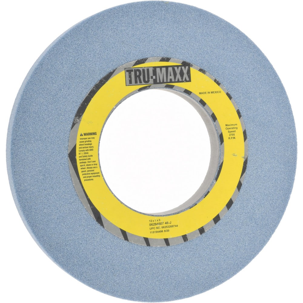 Tru-Maxx 66253269744 Surface Grinding Wheel: 12" Dia, 1" Thick, 5" Hole, 46 Grit, J Hardness 