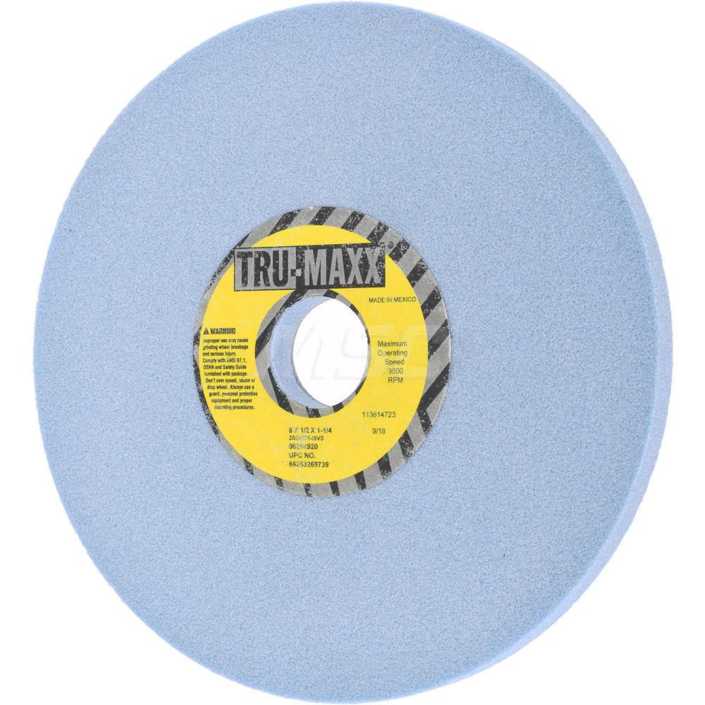 Tru-Maxx 66253269739 Surface Grinding Wheel: 8" Dia, 1/2" Thick, 1-1/4" Hole, 60 Grit, I Hardness Image