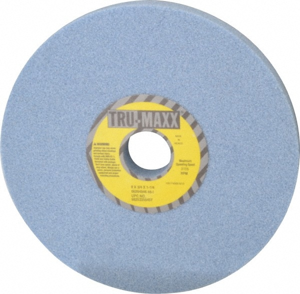 Tru-Maxx 66253255407 Surface Grinding Wheel: 8" Dia, 3/4" Thick, 1-1/4" Hole, 46 Grit, I Hardness Image