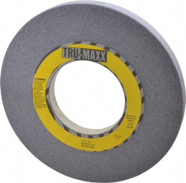 Tru-Maxx 66253255808 Surface Grinding Wheel: 12" Dia, 1" Thick, 5" Hole, 46 Grit, I Hardness 