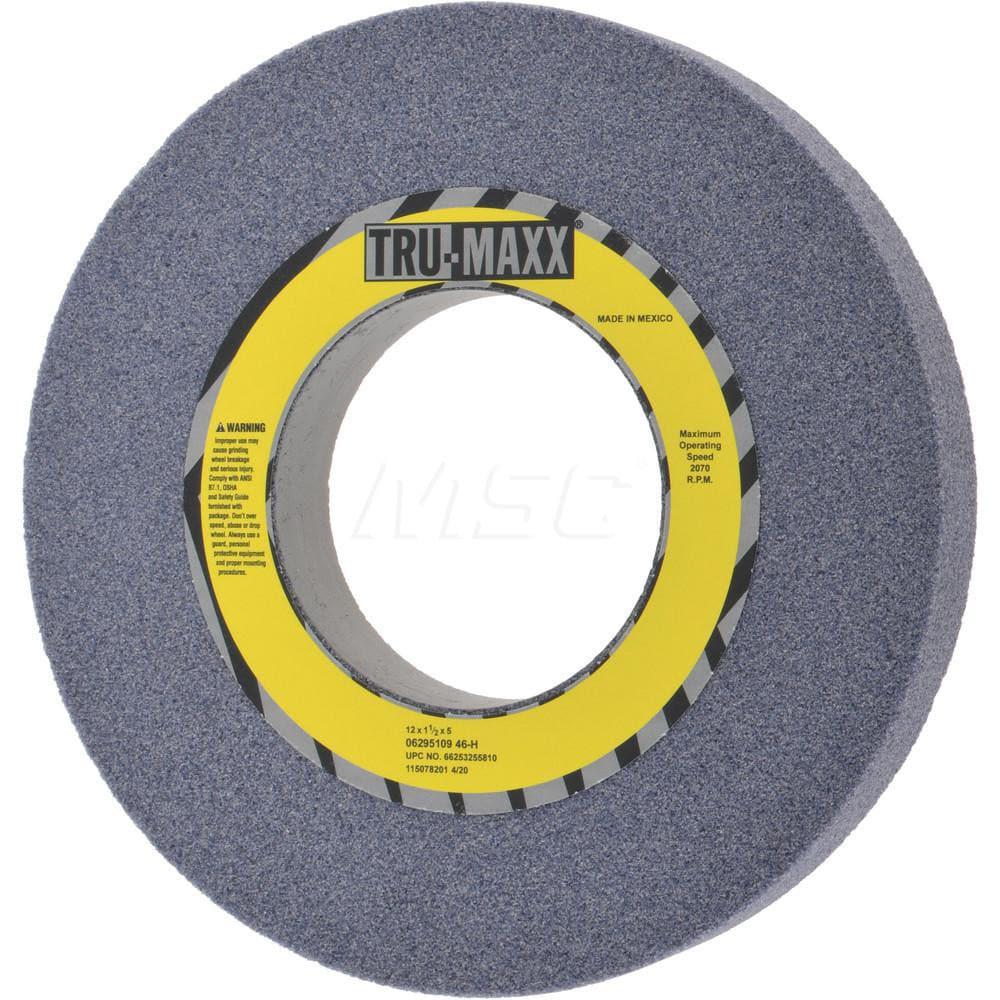 Tru-Maxx 66253255810 Surface Grinding Wheel: 12" Dia, 1-1/2" Thick, 5" Hole, 46 Grit, H Hardness Image