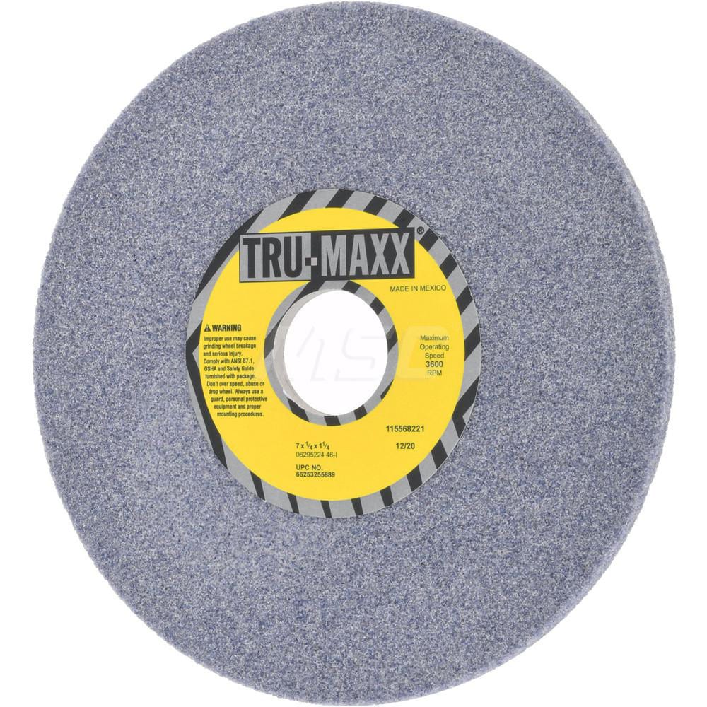 Tru-Maxx 66253255889 Surface Grinding Wheel: 7" Dia, 1/4" Thick, 1-1/4" Hole, 46 Grit, I Hardness Image