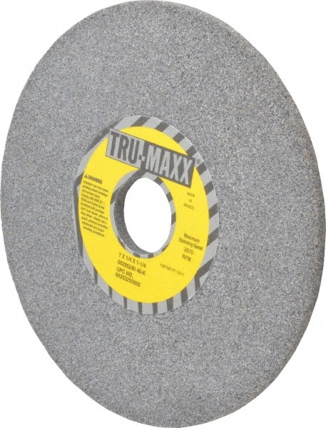 Tru-Maxx 66253255892 Surface Grinding Wheel: 7" Dia, 1/4" Thick, 1-1/4" Hole, 46 Grit, K Hardness Image