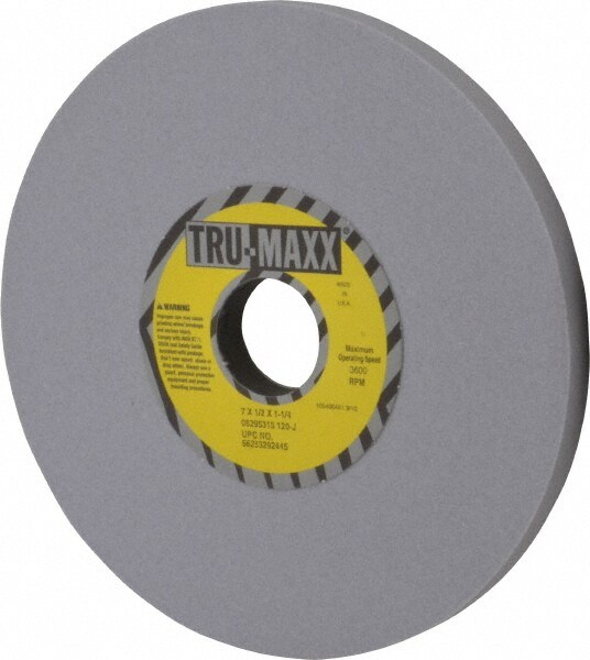 Tru-Maxx 66253292445 Surface Grinding Wheel: 7" Dia, 1/2" Thick, 1-1/4" Hole, 120 Grit, L Hardness Image