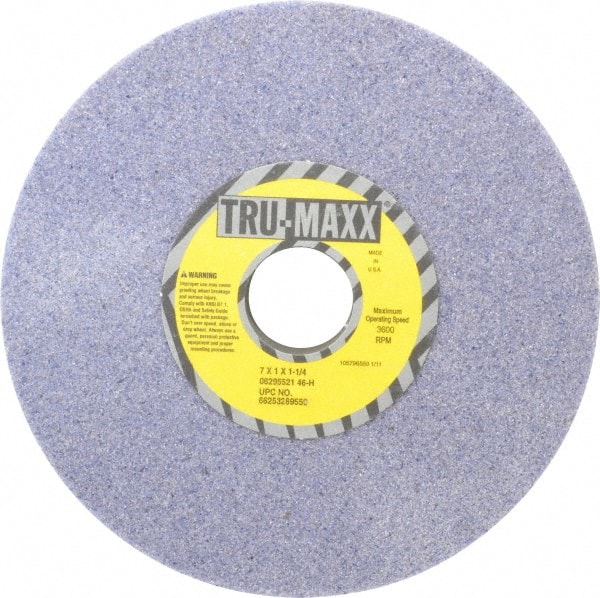 Tru-Maxx 66253269559 Surface Grinding Wheel: 7" Dia, 1" Thick, 1-1/4" Hole, 46 Grit, H Hardness 