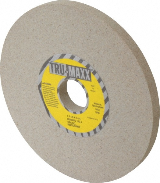 Tru-Maxx 66253255905 Surface Grinding Wheel: 7" Dia, 1/2" Thick, 1-1/4" Hole, 120 Grit, J Hardness Image