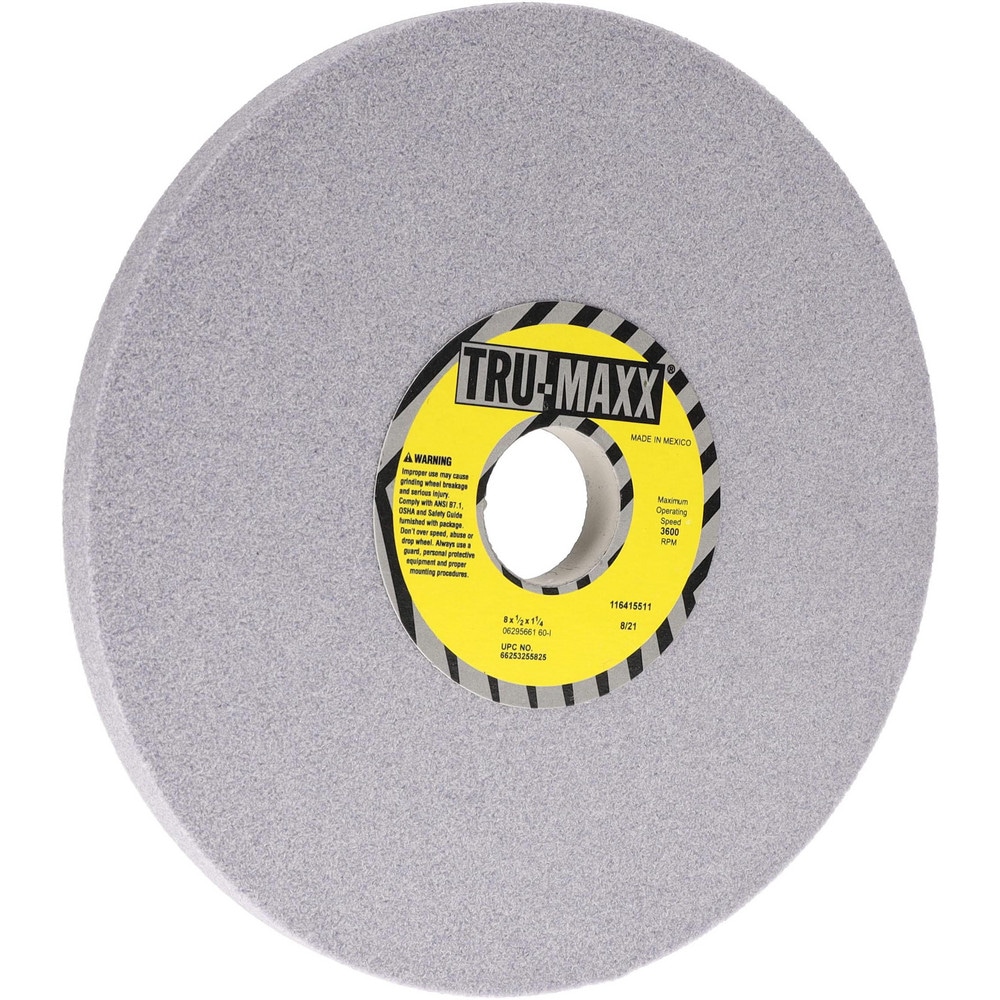 Tru-Maxx 66253255825 Surface Grinding Wheel: 8" Dia, 1/2" Thick, 1-1/4" Hole, 60 Grit, I Hardness Image