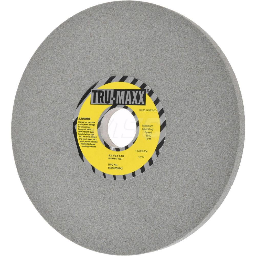 Tru-Maxx 66253255842 Surface Grinding Wheel: 8" Dia, 1/2" Thick, 1-1/4" Hole, 100 Grit, I Hardness Image