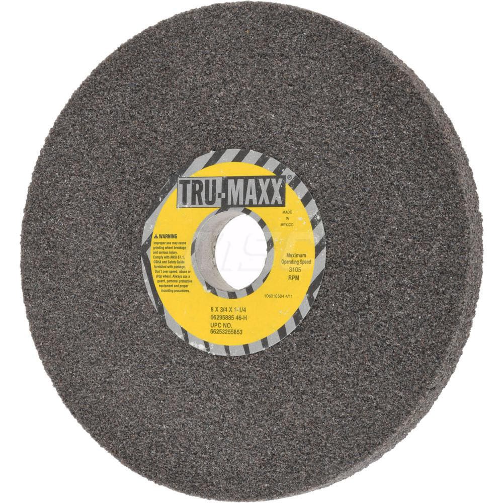 Tru-Maxx 66253255853 Surface Grinding Wheel: 8" Dia, 3/4" Thick, 1-1/4" Hole, 46 Grit, H Hardness Image