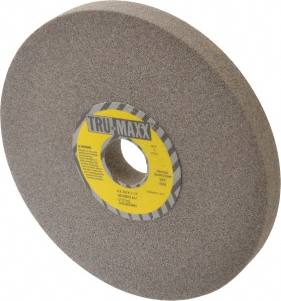 Tru-Maxx 66253269663 Surface Grinding Wheel: 8" Dia, 3/4" Thick, 1-1/4" Hole, 60 Grit, I Hardness 