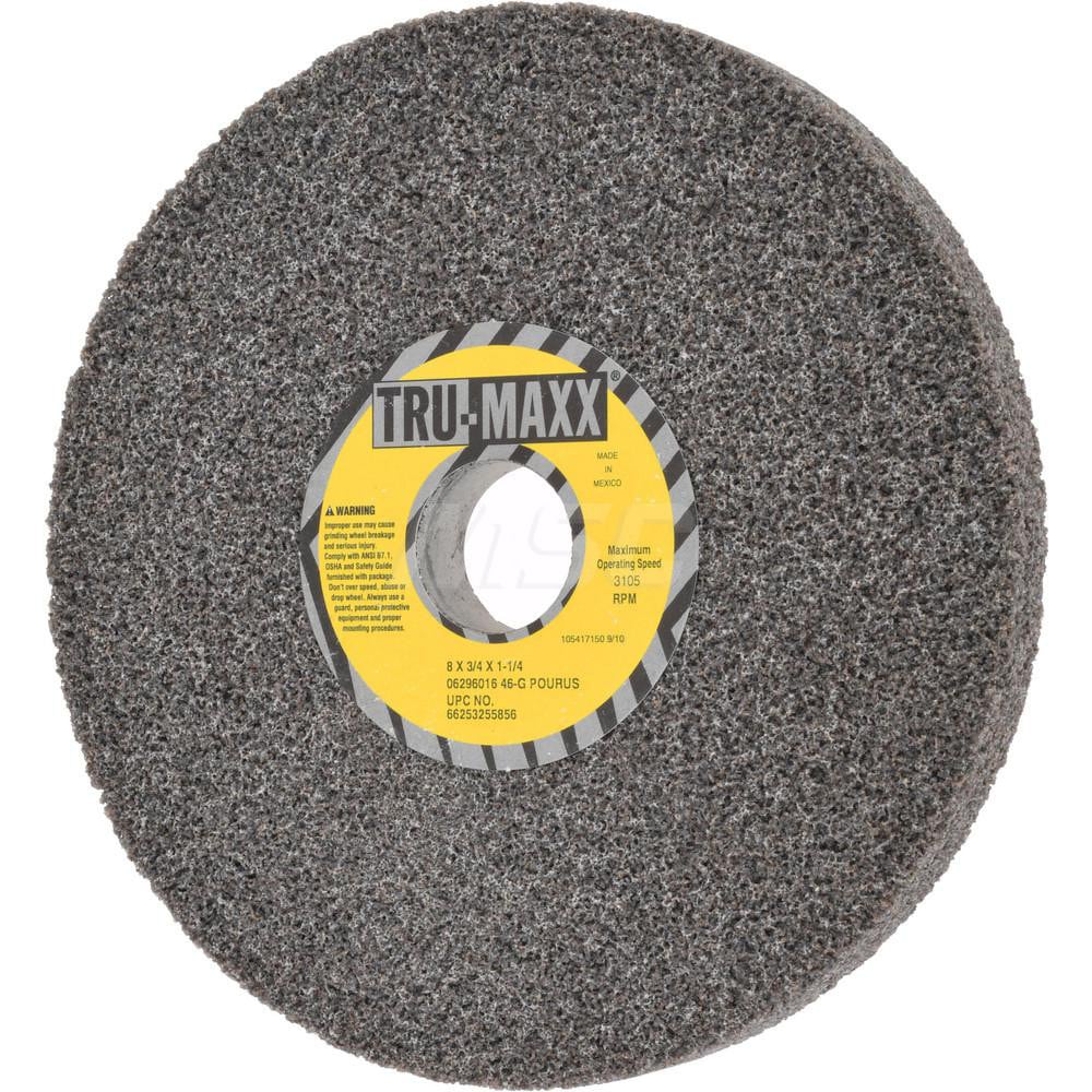 Tru-Maxx 66253255856 Surface Grinding Wheel: 8" Dia, 3/4" Thick, 1-1/4" Hole, 46 Grit, G Hardness Image